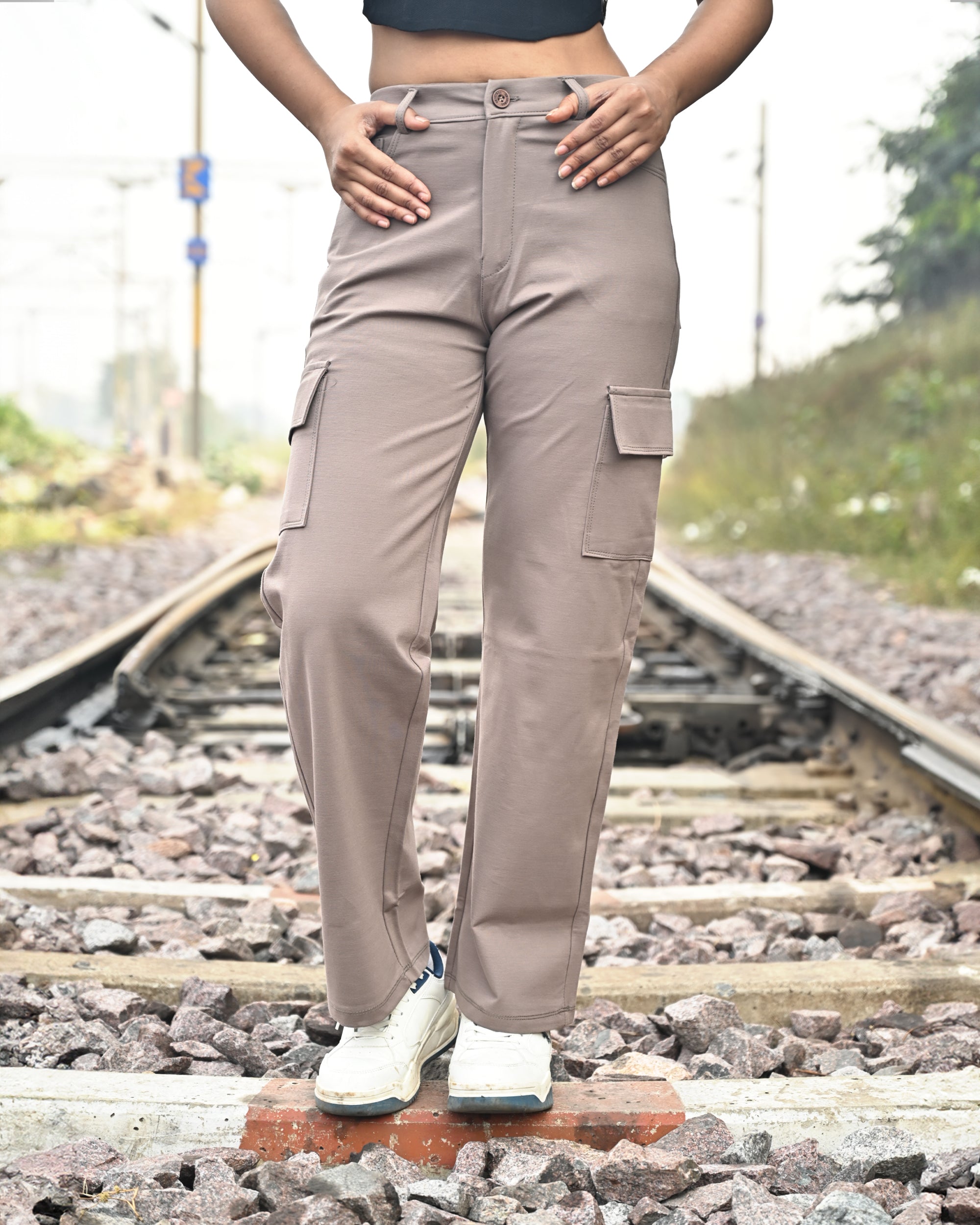 Light Brown Cargo Trousers